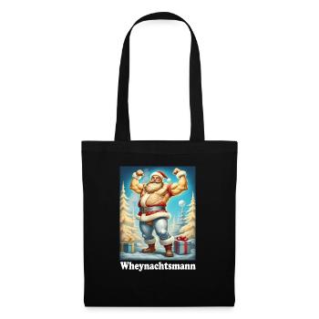 Gym de Noël Bodybuilder Wheynachtsmann - Sac en tissu - noir - Devant
