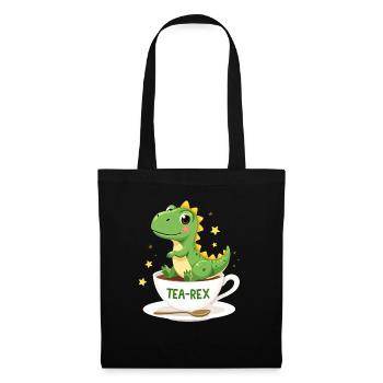 Tea Rex Tyrannosaurus Rex Dinosaur Dino - Tote Bag - black - Front