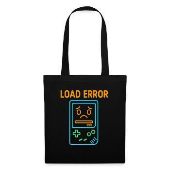 Load Error – Retro Gameboy Pixel Design - Stoffbeutel - Schwarz - Vorne