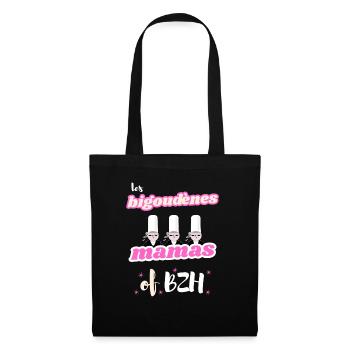 Les Bigoudènes MAMAS de Bretagne BZH - Sac en tissu - noir - Devant