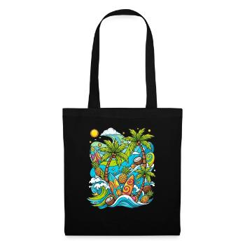 Tropical holiday pattern - Tote Bag - black - Front