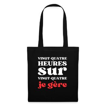 VINGT QUATRE 3 - Sac en tissu - noir - Devant