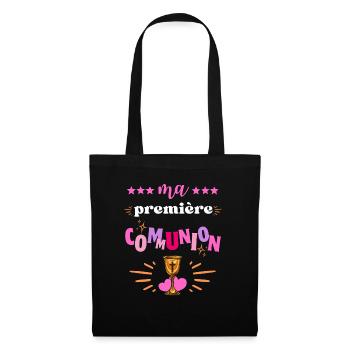 Ma Premiere Communion Fille - Sac en tissu - noir - Devant