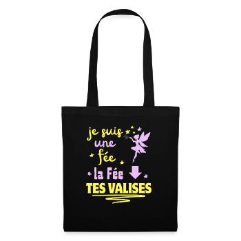 je suis une fée la fée tes VALISES - Sac en tissu - noir - Devant
