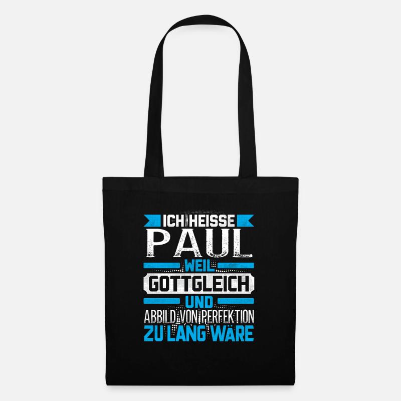 PAUL - Gottgleich Geschenk - Stoffbeutel - Schwarz