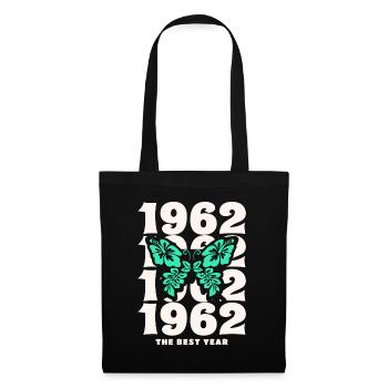 Groovy und Vintage 1962 60-jähriges Jubiläum - Stoffbeutel - Schwarz - Vorne