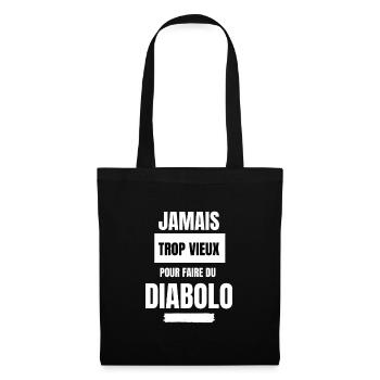 Ce cadeau humour diabolo pour les fans de diabolo - Sac en tissu - noir - Devant