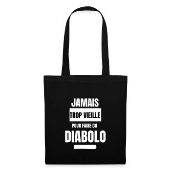Cadeau humour diabolo cirque passion drôle - Sac en tissu - noir - Devant