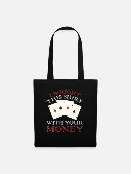 gambling-Shirt - Stoffbeutel - Schwarz