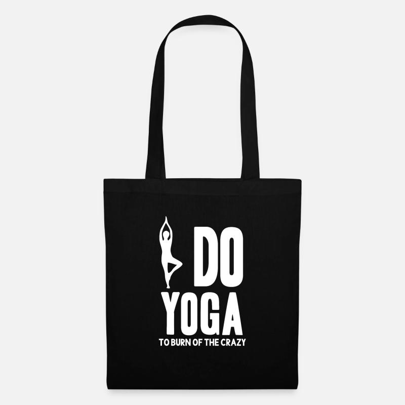 Funny Yoga - Shirt - Stoffbeutel - Schwarz