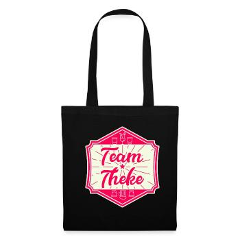 Team Theke - Teamshirt für den Sommer - Stoffbeutel - Schwarz - Vorne