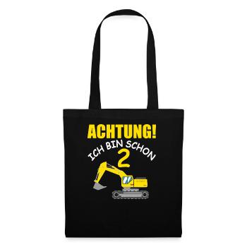 Bagger - Stoffbeutel - Schwarz - Vorne