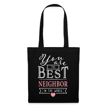 Meilleur Neighbor - Meilleur Voisine Cadeau - Sac en tissu - noir - Devant