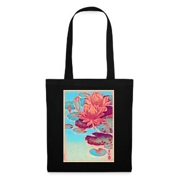 Nénuphars Art japonais - Sac en tissu - noir - Devant