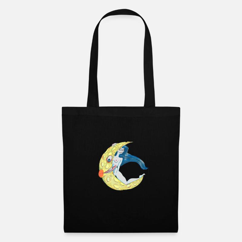 Moon witch Halloween - Stoffbeutel - Schwarz