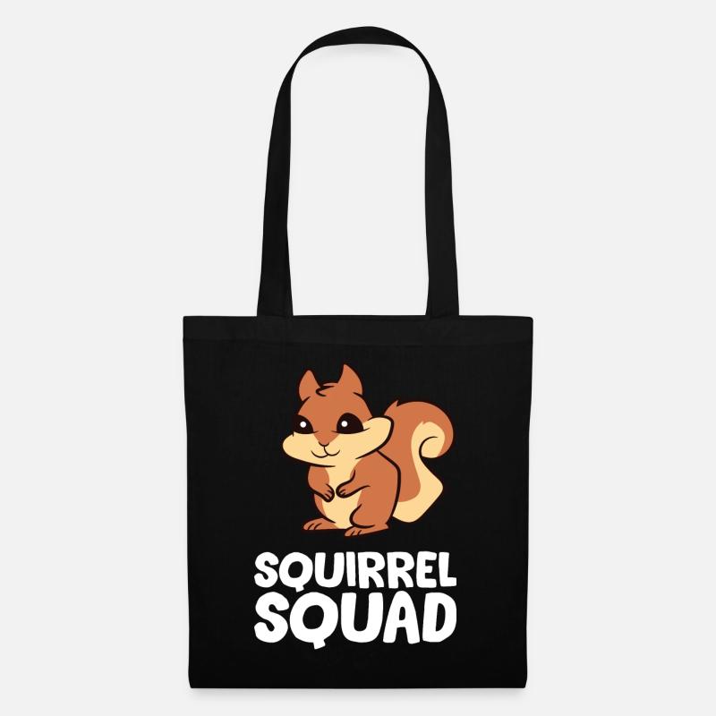 Eichhörnchen - Squirrel Squad - Stoffbeutel - Schwarz