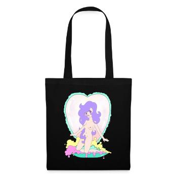 Fée perle - Sac en tissu - noir - Devant