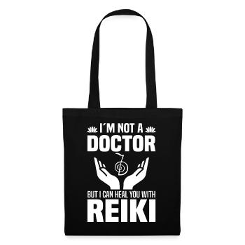 Reiki Geschenkideen | Reiki Meister Achtsamkeit - Stoffbeutel - Schwarz - Vorne