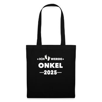 Ich werde Onkel 2025 - Stoffbeutel - Schwarz - Vorne