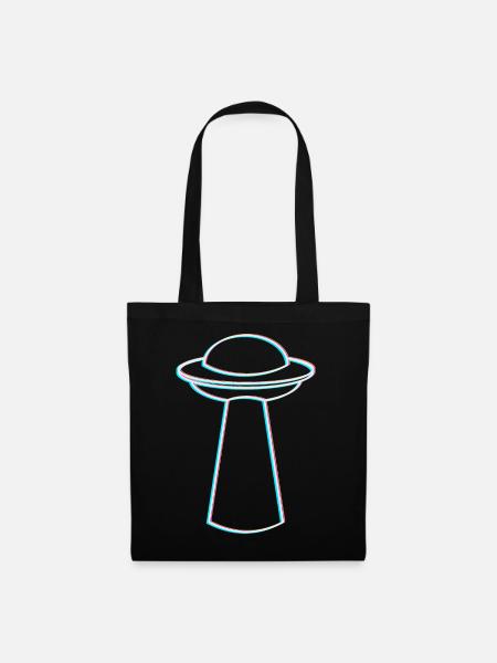 UFO Glitch – Ambiance rave et techno - Sac en tissu - noir