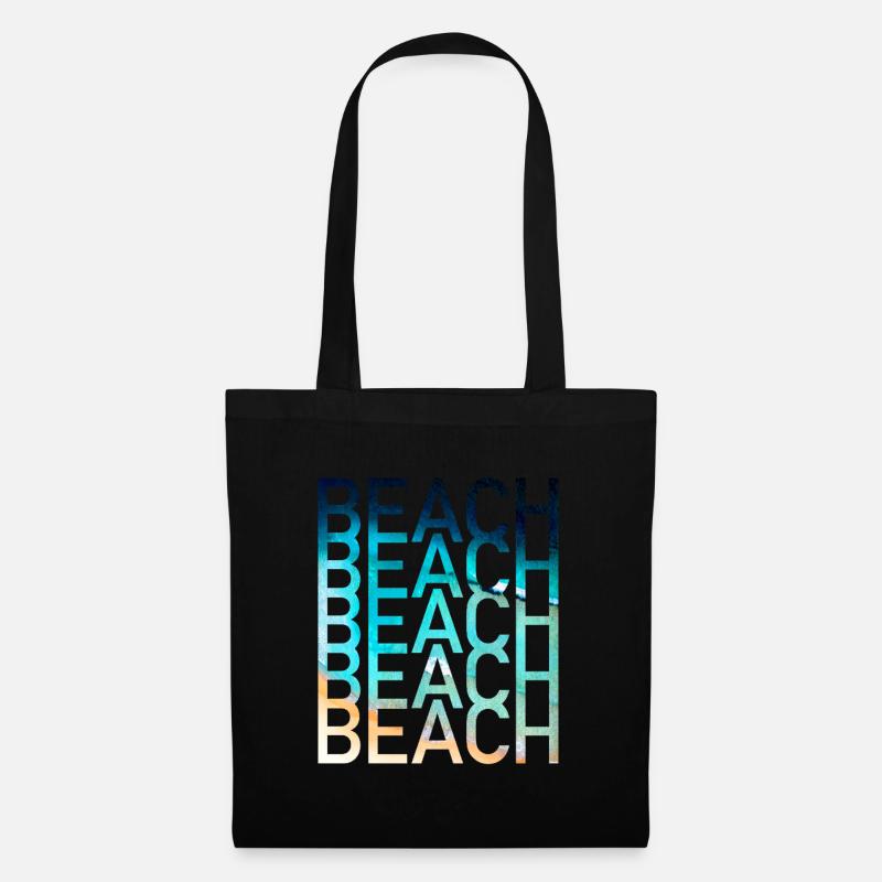 Beach Sommer - Stoffbeutel - Schwarz