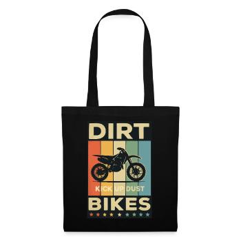 Kick Up Dust – Vintage Dirt Bike Vibes - Stoffbeutel - Schwarz - Vorne