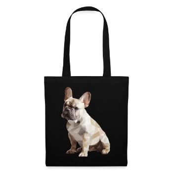 French Bulldog Low Poly Design - Tote Bag - black - Front