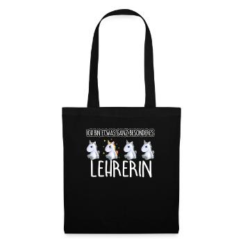 LEHRERIN - Toll - Stoffbeutel - Schwarz - Vorne