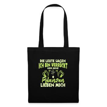 Gärtner, Hobbygärtner Geschenk, Garten Motiv - Stoffbeutel - Schwarz - Vorne