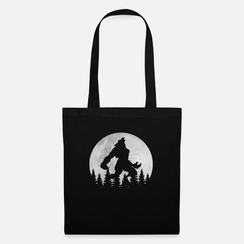 Werwolf Moon Full Moon Werwolf Howling Werwolf - Stoffbeutel - Schwarz