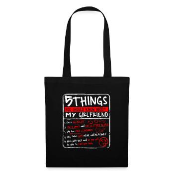 5 Dinge, die Sie �ber mein Geschenk meiner Freundi - Stoffbeutel - Schwarz - Vorne