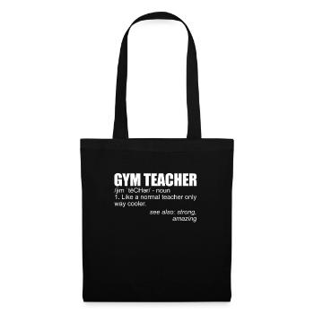 Sportlehrer Definition PE Lehrer Fitnessstudio -Le - Stoffbeutel - Schwarz - Vorne