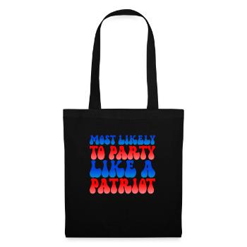 Am wahrscheinlichsten wie ein Patriot am 4. Juli f - Stoffbeutel - Schwarz - Vorne