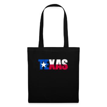 Texas Flagge patriotisch Lone Star State Texaner G - Stoffbeutel - Schwarz - Vorne