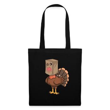 Truthahnschwein verkleidet lustige Thanksgiving Tr - Stoffbeutel - Schwarz - Vorne
