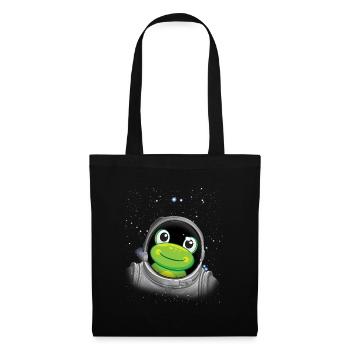 Frosch Astronaut Raum Astronomie Kinder AstronautF - Stoffbeutel - Schwarz - Vorne