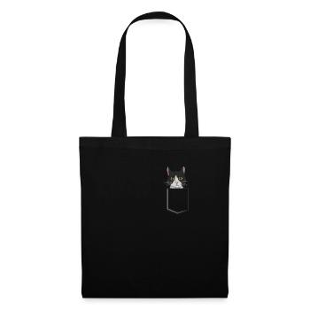 Tuxedo Katzentasche Katze Dame Geschenk Katze Mutt - Stoffbeutel - Schwarz - Vorne