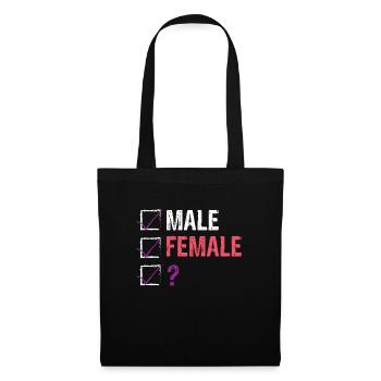 Genderfluid Checkliste LGBTQ Trans Geschlechtsfl�s - Stoffbeutel - Schwarz - Vorne