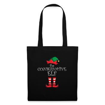 Die konservative Weihnachtsfamilie der Elf Familie - Stoffbeutel - Schwarz - Vorne