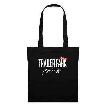 Trailer Park Prinzessin Redneck Girls Wei�er M�lle - Stoffbeutel - Schwarz - Vorne