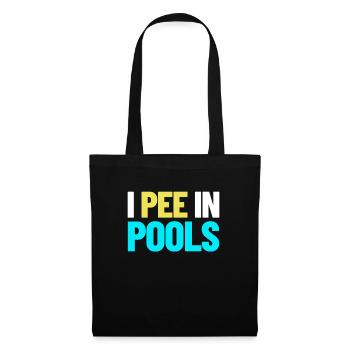 Ich pinkle in Pools lustiger Urlaubshumor schwimme - Stoffbeutel - Schwarz - Vorne