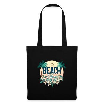 Ambiance de plage Design pour les amoureux de la plage ou la fête - Sac en tissu - noir - Devant