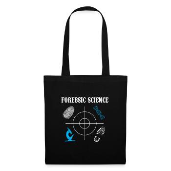 forensic fingerprint footprint microscope Design - Stoffbeutel - Schwarz - Vorne