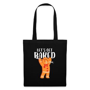 laisse cuire Conception pour un fan de gâteaux cuits au four - Sac en tissu - noir - Devant