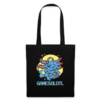 Gamesolotl Axolotl Video Game Player Gamer Axolotl - Stoffbeutel - Schwarz - Vorne