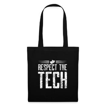 respect the tech Design for a theater enthuastic - Stoffbeutel - Schwarz - Vorne