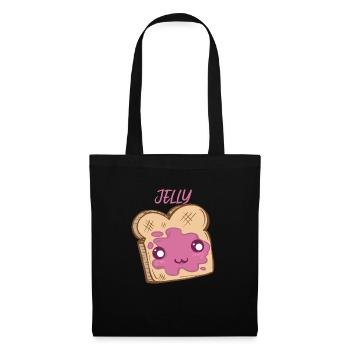 Passendes PB- und J -Kost�m Halloween -Gelee -Kost - Stoffbeutel - Schwarz - Vorne