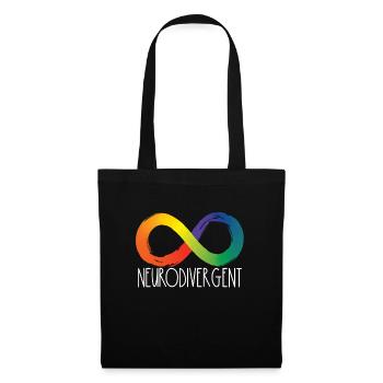 Neurodivergent Infinity Symbol Spectrum Autismus - Stoffbeutel - Schwarz - Vorne