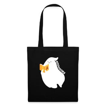 Ghost Halloween Bookworm Ghost Reading Boooooks - Stoffbeutel - Schwarz - Vorne