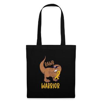 Spina Bifida awareness with Yellow Ribbon Warrior - Tote Bag - black - Front